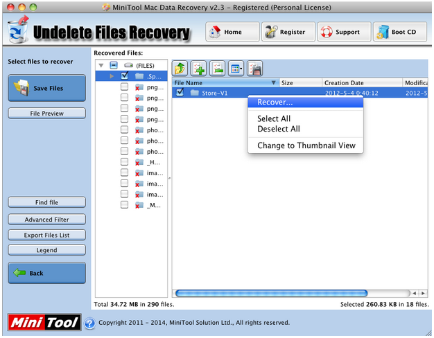 How to save a specified file with MiniTool Mac Data Recovery 2