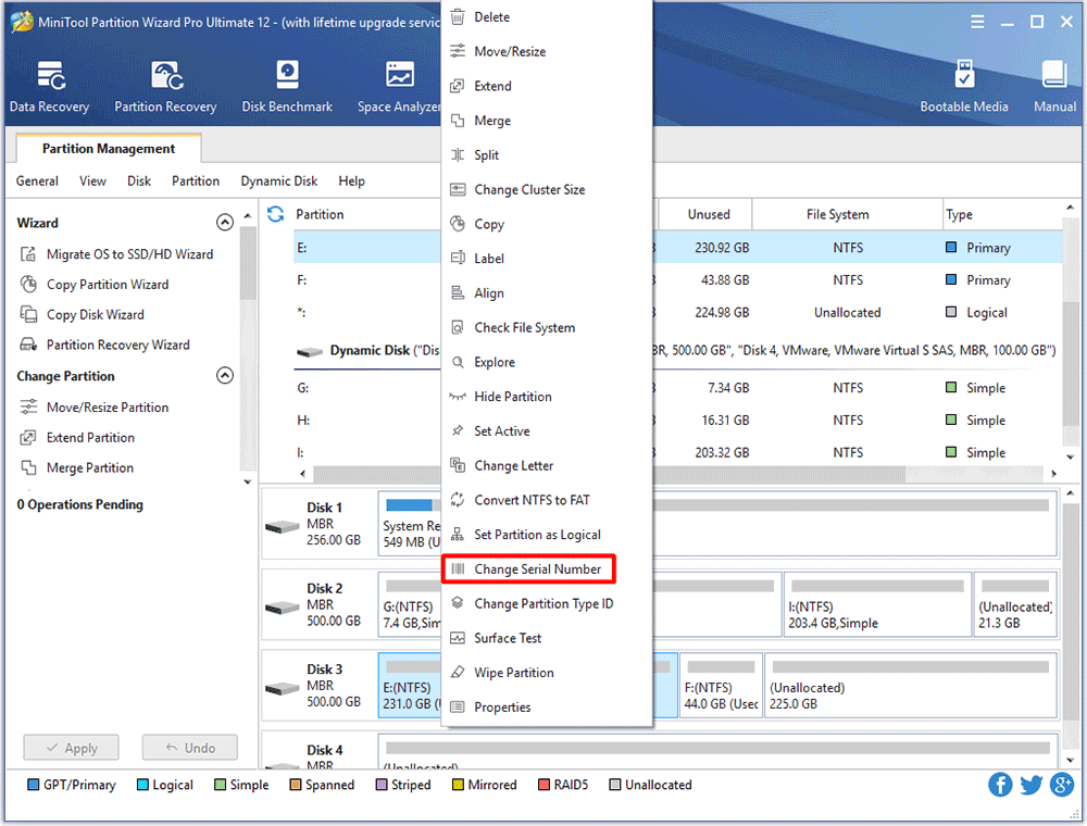 How to Change Partition Serial Number