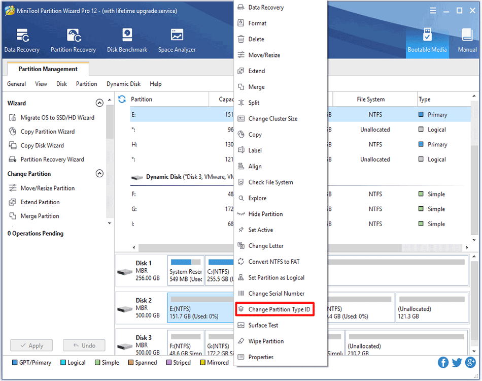 How to Change Partition Type ID