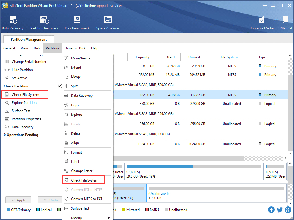 How to Check File System