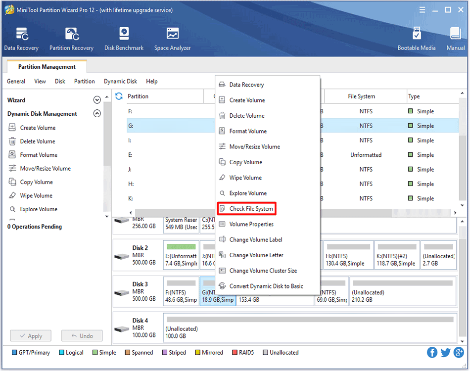 How to Check Volume File System