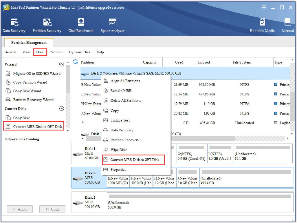 How to Convert MBR Disk to GPT