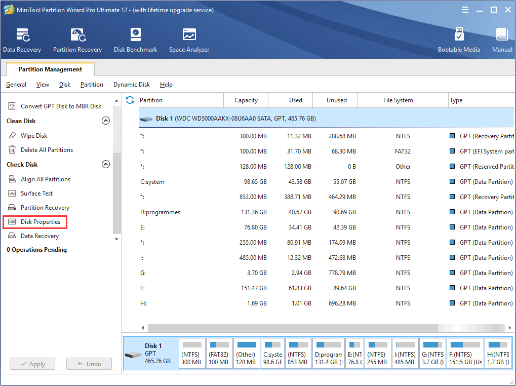 How to View Disk Properties