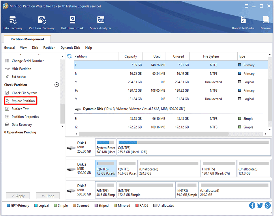 How to View/Explore Partition Content