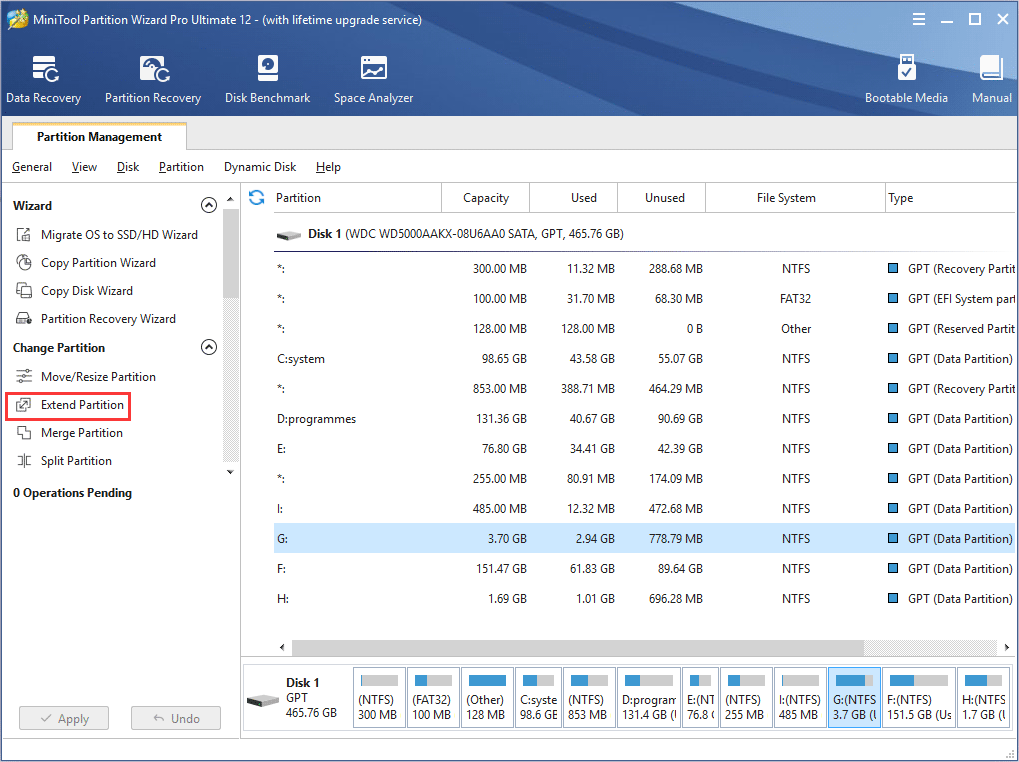 How to Extend Partition