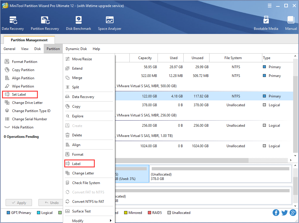 How to Label Partition