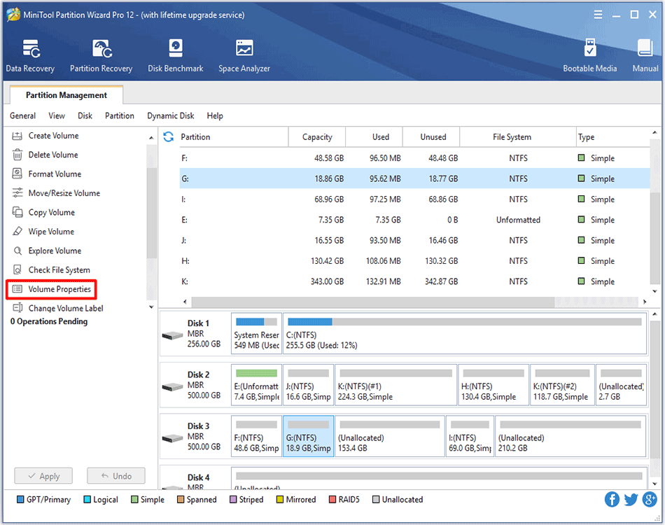 How to View Volume Properties