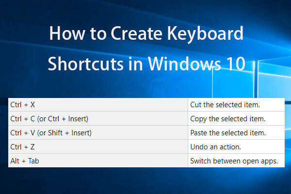 Create Keyboard Shortcuts Windows 10 | Best Shortcut Keys List