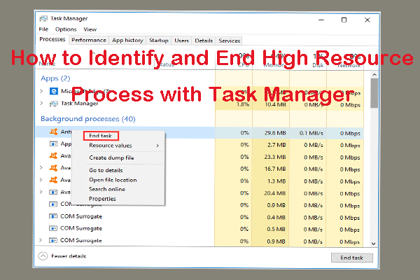 How to Identify and End High Resource Process with Task Manager