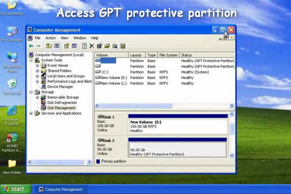 Pouvez-vous accéder à la partition de protection GPT OU récupérer les données qu’elle contient