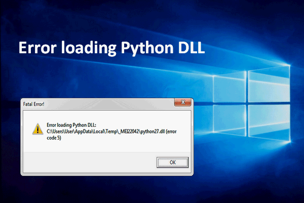 Google Drive Error Code 5 – Error Loading Python DLL