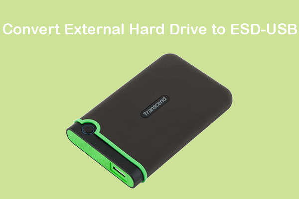 Résolu – Accidentellement converti le disque dur externe en ESD-USB