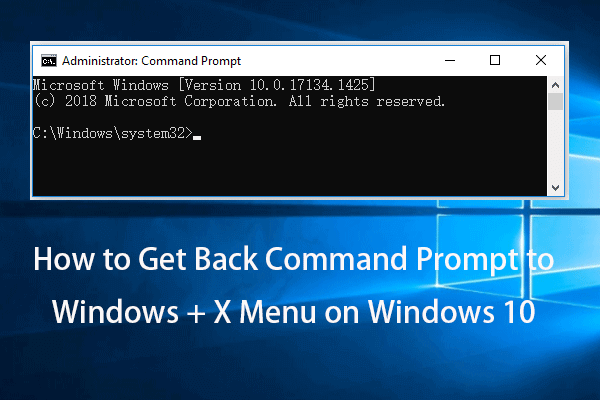 Fix Command Prompt Missing from Windows 10 Win + X Menu