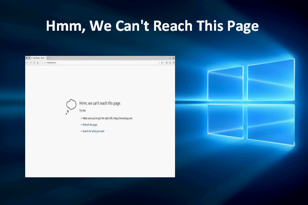 Hmm, We Can't Reach This Page – A Microsoft Edge Error