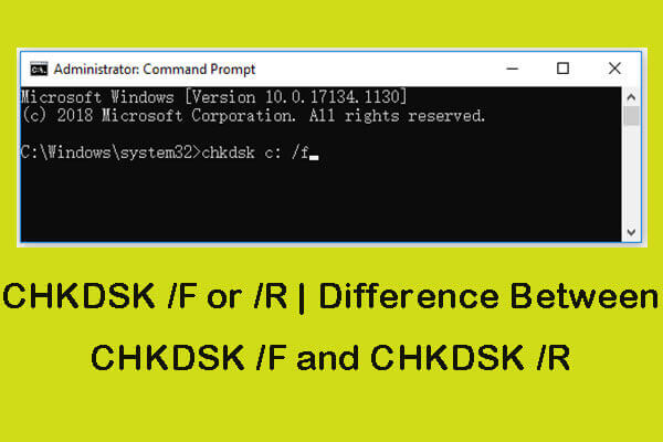 CHKDSK /F o /R | Diferencia entre CHKDSK /F y CHKDSK /R