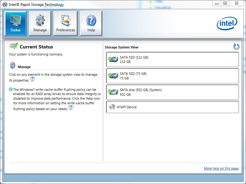 Some Basic Information about Intel Rapid Storage Technology