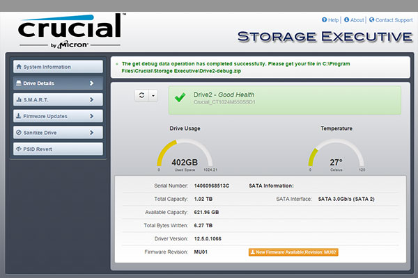 ¿Qué puedes hacer con Crucial Storage Executive?