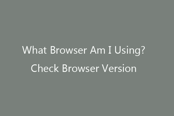 What Browser Am I Using? Which Browser Version Am I Using?