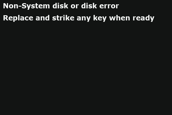 8 soluciones para non system disk or disk error en Windows 10/8/7