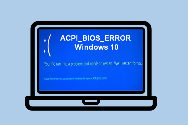 Guía completa para reparar el error ACPI BIOS en Windows 10/8/7