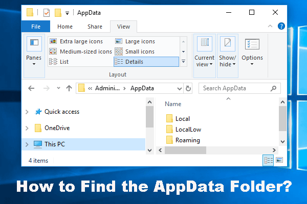 ¿Cómo encontrar la carpeta AppData en Windows? (Dos casos)