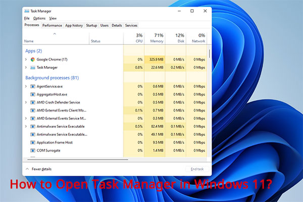 How to Open Task Manager in Windows 11? (3 Methods)