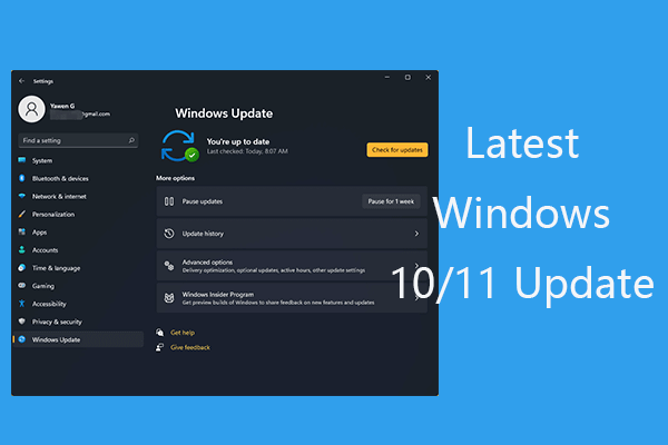 Latest Windows 10 or Windows 11 Update Download and Install