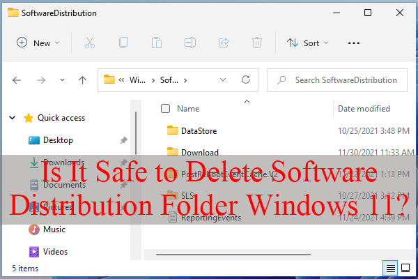 Is It Safe to Delete Software Distribution Folder Windows 11?