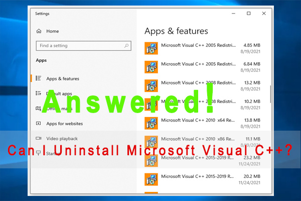 Can I Uninstall Microsoft Visual C++? Get the Answer Now