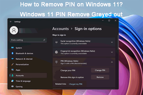 How to Remove PIN on Win 11? | Windows 11 Remove PIN Greyed out