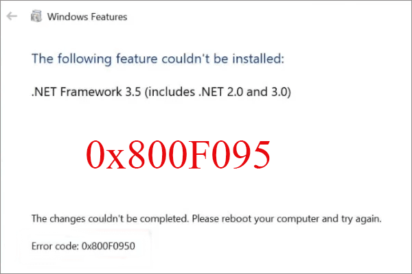 Fix .NET Framework 3.5 Error 0x800F0950 for Windows 11/10