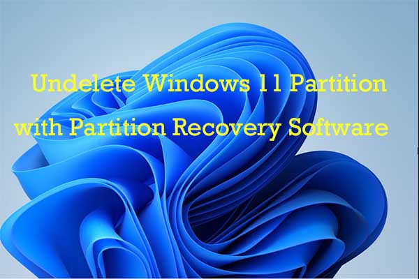 Annuler la suppression de la partition Windows 11 à l'aide du logiciel de récupération de partitions