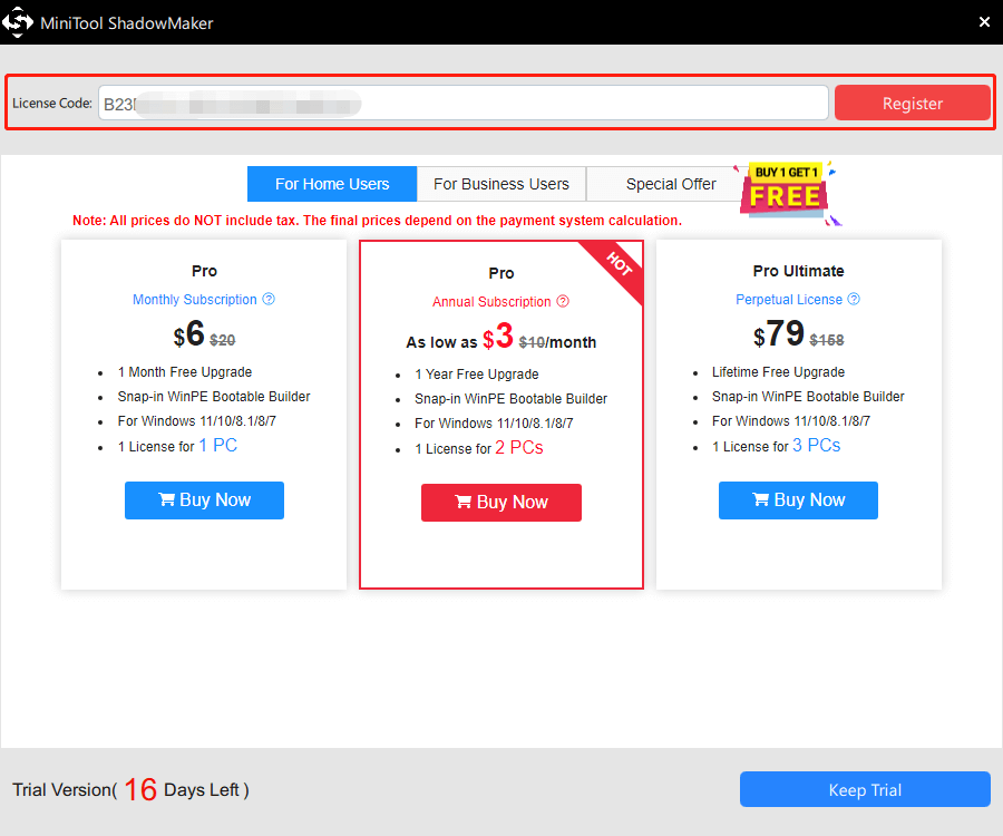 How to Register MiniTool ShadowMaker With/Without Network