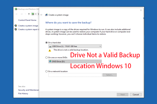 [Solução] A Unidade Não é um Local de Backup Válido no Windows 11/10/8/7