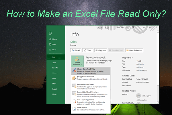 How to Make an Excel File Read Only?