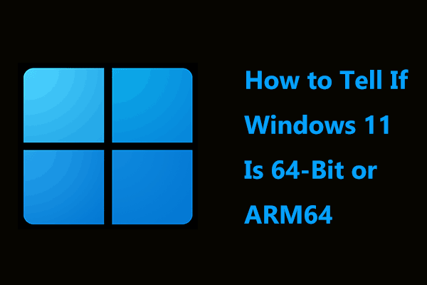 How to Tell if Your Windows 11 PC Is 64-Bit or ARM64? Top 3 Ways