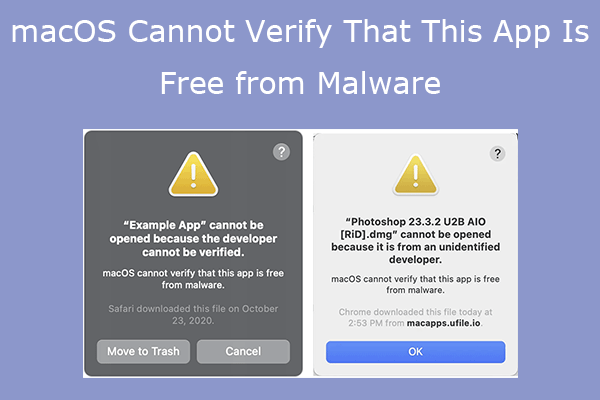 [Solved] macOS Cannot Verify That This App Is Free from Malware