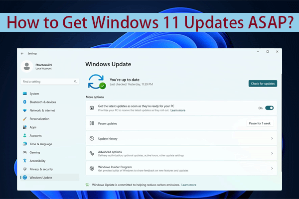 How to Get Windows 11 Updates ASAP? (A New Feature in Windows 11)