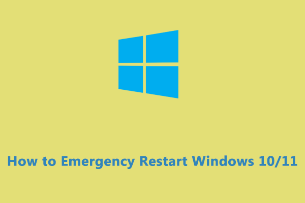 [3 Steps] How to Emergency Restart Windows 10/11?