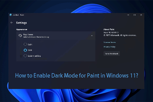 How to Enable Dark Mode for Paint in Windows 11?