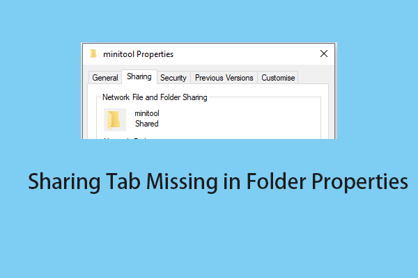 How to Fix the Sharing Tab Missing in Folder Properties Issue