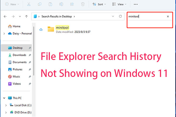 How to Fix File Explorer Search History Not Showing on Windows 11