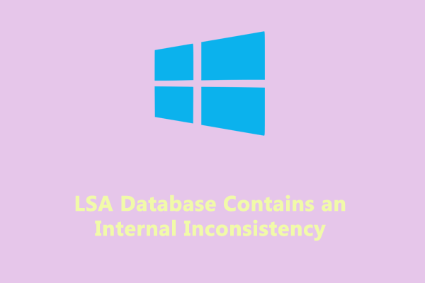 LSA Database Contains an Internal Inconsistency on Network Drive