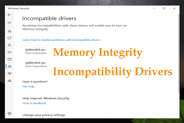 How to Fix Memory Integrity Incompatible Drivers in Win11/10