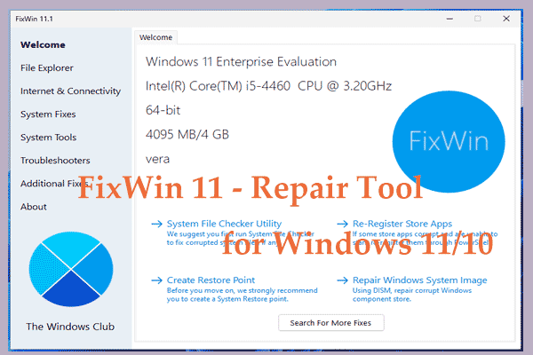 FixWin 11: Windows 11 Repair Tool & Download It to Fix Issues