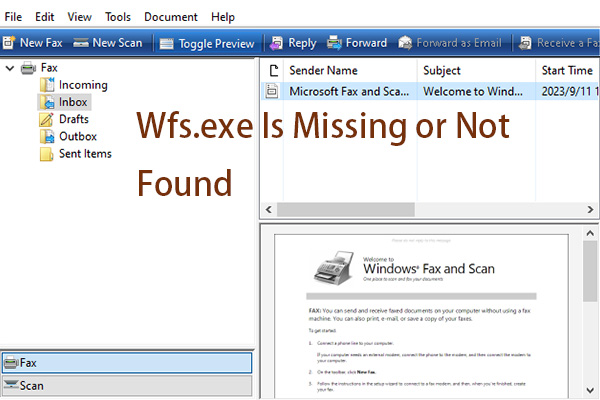 How to Fix Wfs.exe Is Missing or Not Found on Windows 11/10?