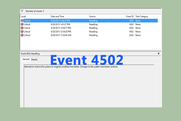 How to Fix Event 4502 WinREAgent After Windows Update?