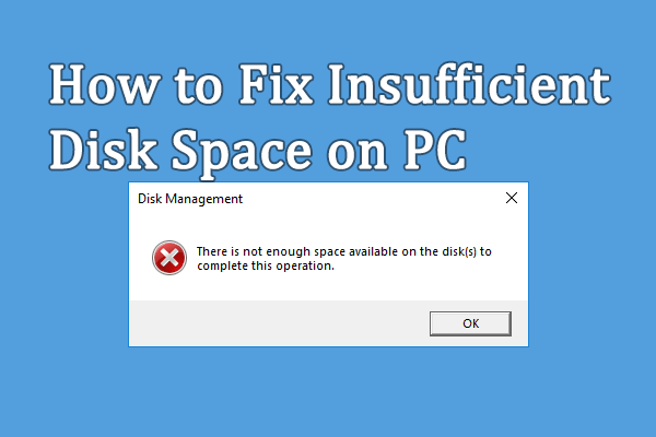 Fixed: There Is Insufficient Disk Space to Complete Operation