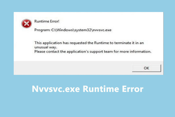 How to Fix Nvvsvc.exe Runtime Error on Windows 10/11?