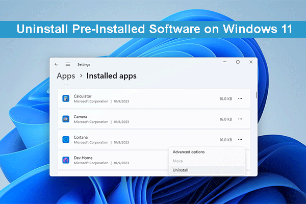 How to Uninstall Pre-Installed / Built-In / Native Apps on Win 11